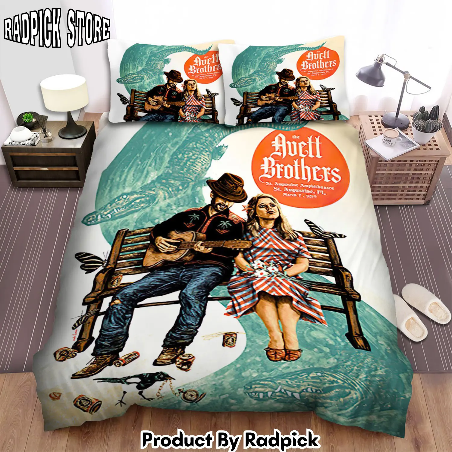 Radpick the avett brothers st augustine concert poster art bed sheets spread comforter duvet cover bedding sets rp3271408